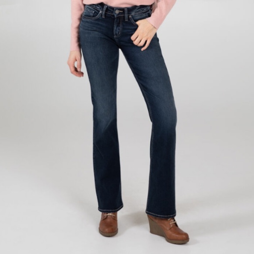 Silver Suki Mid Rise Slim Jeans